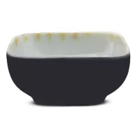 Bowl Cuadrado de Ceramica 14 x 6.3 Centimetros Negro con Blanco BELLARTE LDX-W00119