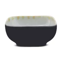 Bowl Cuadrado de Ceramica 11 x 5 Centimetros Negro con Blanco BELLARTE LDX-W00120