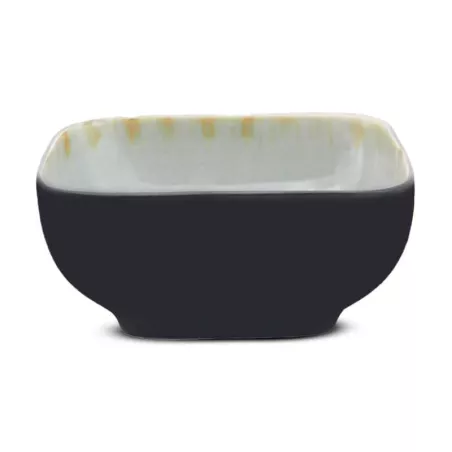 Bowl Cuadrado de Ceramica 11 x 5 Centimetros Negro con Blanco BELLARTE LDX-W00120