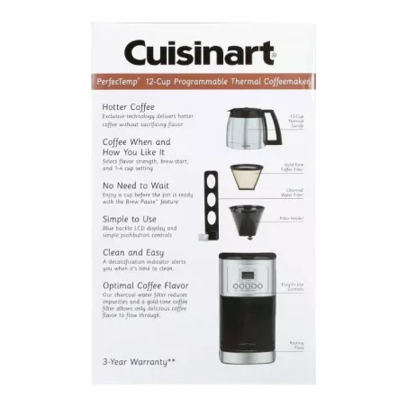 Coffee Maker Programable con Frasco Termico para 12 Tazas CUISINART DCC-3400P1