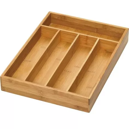 Porta Cubiertos de 5 Compartimientos de Bambu de 35 x 26 Centimetros LURCH 00010752