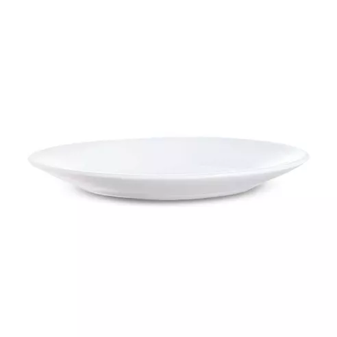 Plato de Vidrio Redondo Coupe para Restaurante de 15.3 Centimetros de Color Blanco ARC 22506