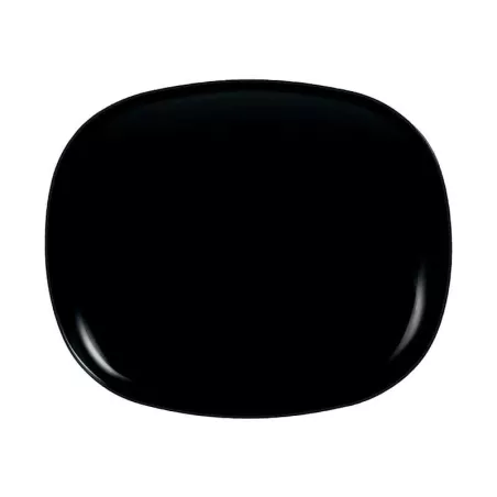 Plato de Vidrio Ovalado Evolutions de 28 x 23 Centimetros de Color Negro ARC P1137