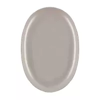 Plato Ovalado Coupe de Ceramica de Color Gris de 16.6 x 11.4 Pulgadas GIBSON 99570.01R