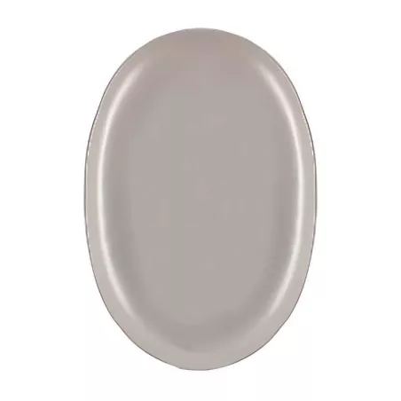 Plato Ovalado Coupe de Ceramica de Color Gris de 16.6 x 11.4 Pulgadas GIBSON 99570.01R
