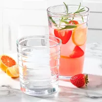 Vaso para Bebidas de Vidrio Swirl Pattern de 16 Onzas, Set de 4 Unidades GIBSON 141406.04 2