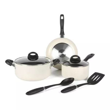 Ollas y Sartenes con Acabado Martillado Clairborne, Set de 7 Piezas GIBSON 141080.07RR