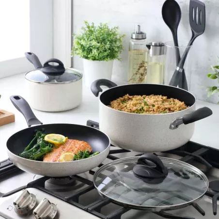 Ollas y Sartenes con Acabado Martillado Clairborne, Set de 7 Piezas GIBSON 141080.07RR