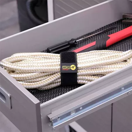 Correa para Almacenamiento de 9 Pulgadas de Color Negro, Set de 4 Unidades WRAP-IT 704-SE-09B