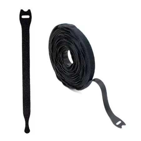 Correa para Almacenamiento de Velcro de 8 Pulgadas de Color Negro, Set de 50 Unidades WRAP-IT 450-CTR-8BL