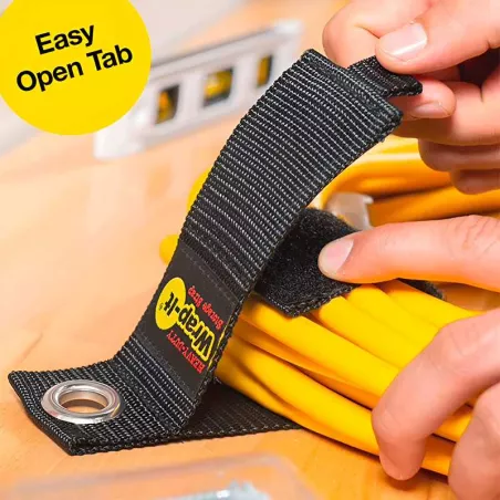 Correa para Almacenamiento Resistente de 10, 13 y 17 Pulgadas de Color Negro, Set de 6 Unidades WRAP-IT 106-234BX