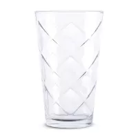 Vaso para Bebidas de Vidrio Lattice Pattern de 16 Onzas, Set de 4 Unidades GIBSON 141407.04