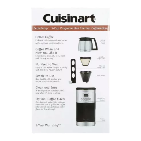 Coffee Maker Programable con Frasco Termico para 12 Tazas CUISINART DCC-3400P1