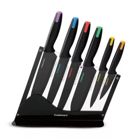 Cuchillos de Colores con Base Acrilica, Set de 7 Unidades CUISINART C55-7PCE