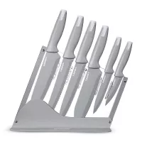 Cuchillos con Base Acrilica de Color Gris, Set de 7 Unidades CUISINART C55-7PCEG
