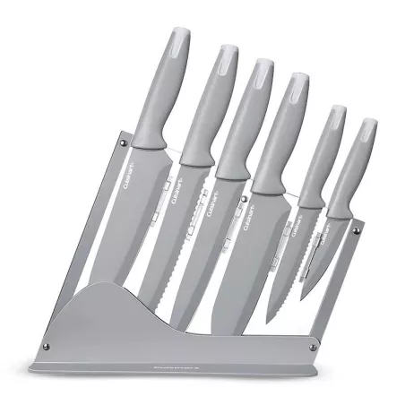 Cuchillos con Base Acrilica de Color Gris, Set de 7 Unidades CUISINART C55-7PCEG