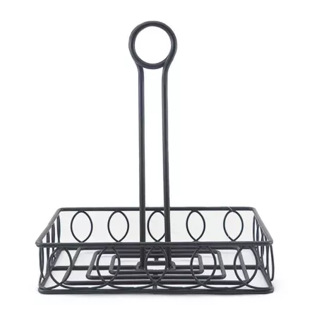 Rack para Condimentos Cuadrado de 20 x 15 x 24 Centimetros de Color Negro MASTER CHEF 4650094