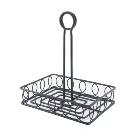 Rack para Condimentos Cuadrado de 20 x 15 x 24 Centimetros de Color Negro MASTER CHEF 4650094