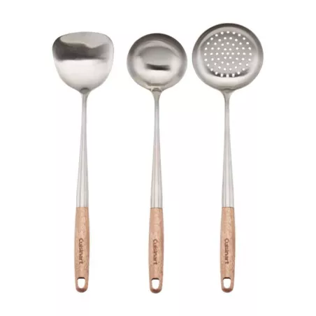Cucharones para Wok, Set de 3 Unidades Mango de Madera CUISINART CTG-00-3WT