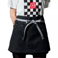 Delantal Corto de Color Negro CHECKEDOUT CU378S0010224U4