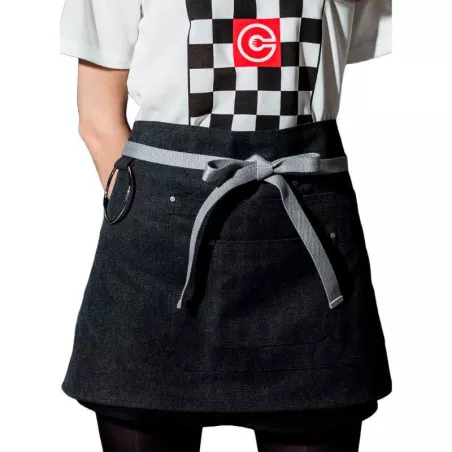 Delantal Corto de Color Negro CHECKEDOUT CU378S0010224U4