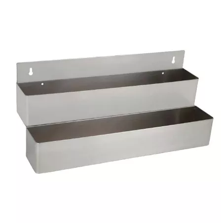 Porta Botellas Doble para Bar de Acero Inoxidable de 22 Pulgadas MASTER CHEF SPR-22D