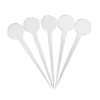 Palillo Plastico Transparente de 8 Centimetros, Paquete de 100 Unidades TIPS RRA30-26