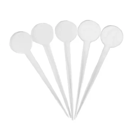 Palillo Plastico Transparente de 8 Centimetros, Paquete de 100 Unidades TIPS RRA30-26