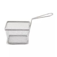 Canasta Mini Snacks de 5 x 4 x 3.5 Pulgadas de Color Plateado TIPS B-300 SILVER