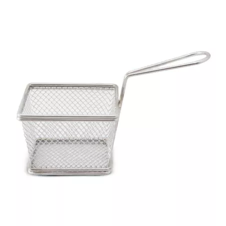 Canasta Mini Snacks de 5 x 4 x 3.5 Pulgadas de Color Plateado TIPS B-300 SILVER