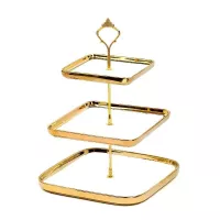 Exhibidor Cuadrado Triple de Ceramica de Color Blanco MASTER CHEF CS2111-3