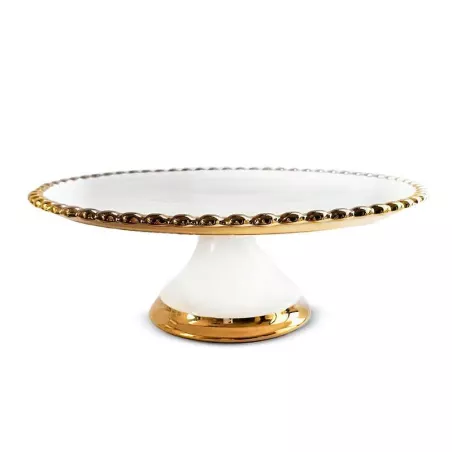 Base de Queque Redondo con Borde Dorado de 30 x 9 Centimetros MASTER CHEF CS2120-30