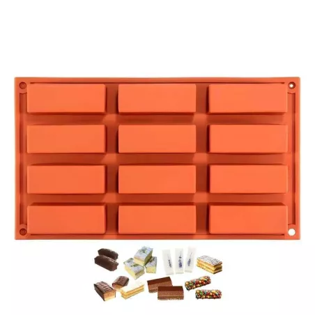 Molde de Silicon Figura de Barras, 12 Cavidades MASTER CHEF 0760707