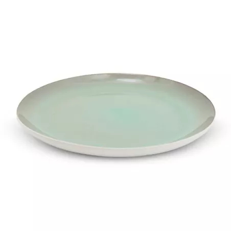 Plato de Ceramica Redondo de 26 Centimetros de Color Verde BELLARTE LDX-P00609