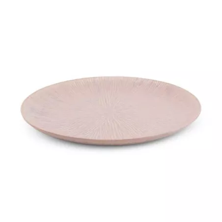 Plato Redondo de Ceramica 20.5 Centimetros Palo Rosa BELLARTE LDX-P00652