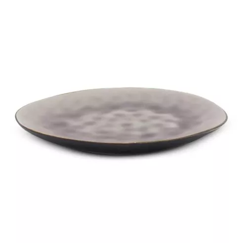 Plato Ovalado de Ceramica 28.5 x 24 Centimetros Negro BELLARTE LDX-P00154