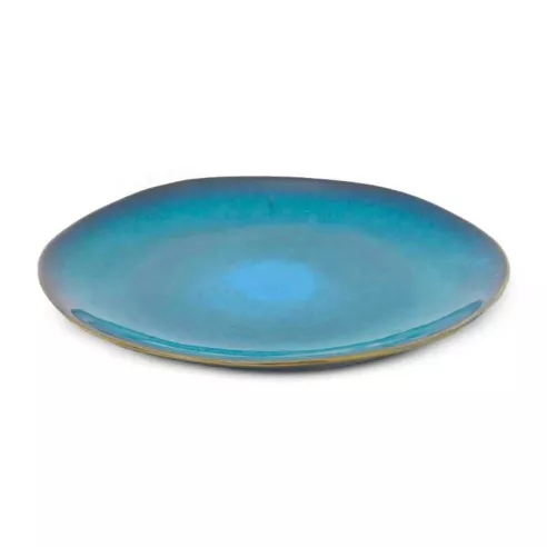 Plato Redondo de Ceramica 27 Centimetros Verde BELLARTE LDX-P00052