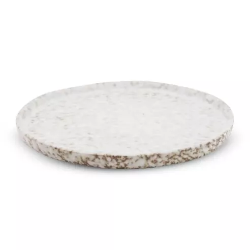 Plato Redondo de Ceramica 21 x 1.5 Centimetros Beige BELLARTE LDX-P00436