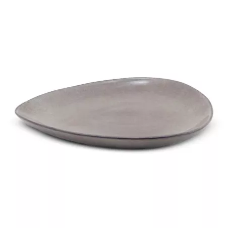 Plato Triangular de Ceramica  27.5 x 24 Centimetros Cafe BELLARTE LDX-P00539