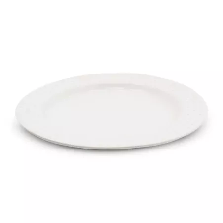 Plato Redondo de Ceramica 27 Centimetros Blanco BELLARTE LDX-P00166
