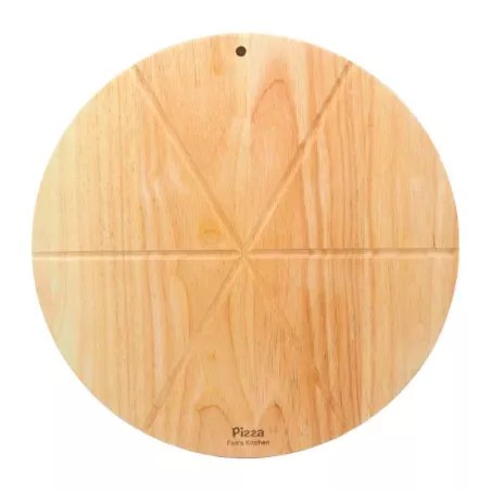 Tabla Redonda para Servir de Madera de 35 x 4 Centimetros TIPS FSC-037-7