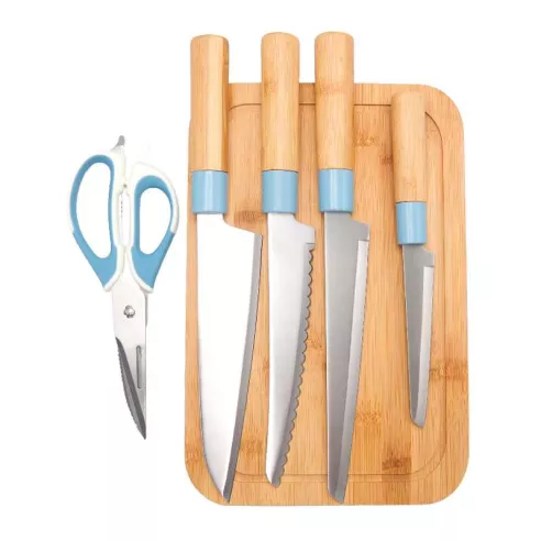 Soporte de Bambu para Cuchillos de 27.5 x 9.7 x 37 Centimetros TIPS CXR-019