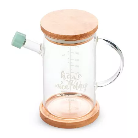 Vinagrera Transparente de Vidrio de 400 Mililitros TIPS OLL-014