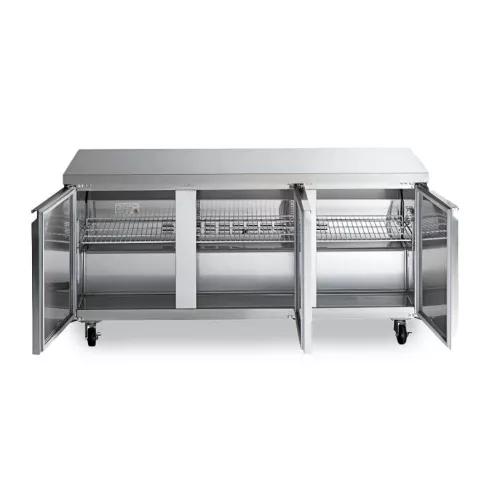 Mesa Undercounter Refrigerada 3 Puertas de Acero Inoxidable 72 Pulgadas U-STAR UUC-72R-E-HC