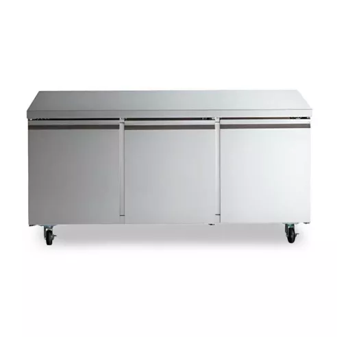 Mesa Undercounter Refrigerada 3 Puertas de Acero Inoxidable 72 Pulgadas U-STAR UUC-72R-E-HC