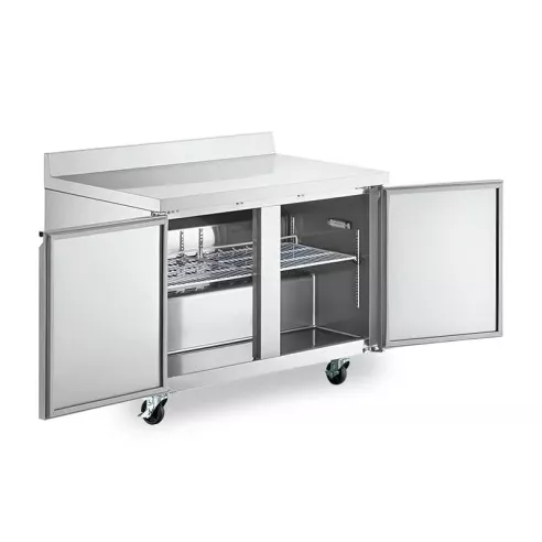 Mesa Refrigerada de 2 Puertas con Respaldo de Acero Inoxidable 48 Pulgadas U-STAR UWT-48R-E-HC