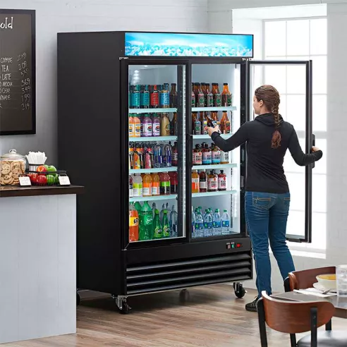 Refrigerador de 2 Puertas de Vidrio 110 Watts / 60 Hertz U-STAR G1.2BM2F-HC