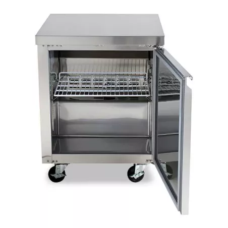 Mesa Undercounter Refrigerada 1 Puerta de Acero Inoxidable 27 Pulgadas U-STAR UUC-27R-E-HC