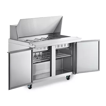 Mesa de Preparacion Mega Top de 2 Puertas de Acero Inoxidable 150 Centimetros U-STAR SCLM2-60-E-HC