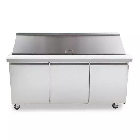 Mesa de Preparacion Refrigerada Mega Top 3 Puertas de Acero Inoxidable 180 Centimetros U-STAR SCLM3-E-HC